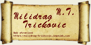 Milidrag Tričković vizit kartica